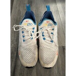 Nike Air Max 270 Shoes Industrial Blue White Orange FJ4000-100 Mens Size 9.5!